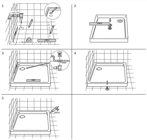 Поддон квадратный Omnires Invest Project