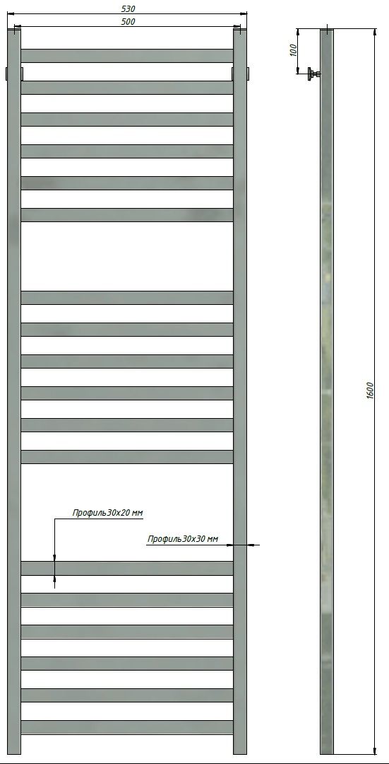 Полотенцесушитель Stinox Prestige Luxe 50x160