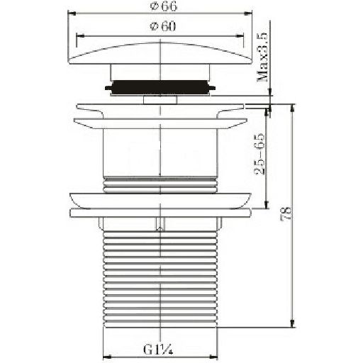Донный клапан Vivi Felice V-5 Nero Opaco