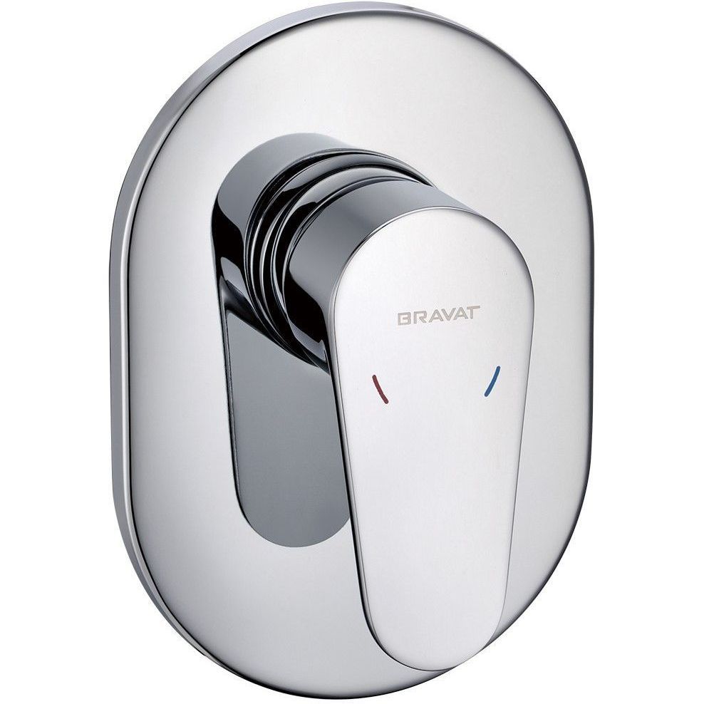 Смеситель скрытого монтажа Bravat Eler (1 функция) + накладка FB848238CP