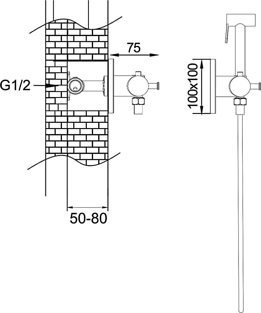 Гигиенический душ Rose, R915H