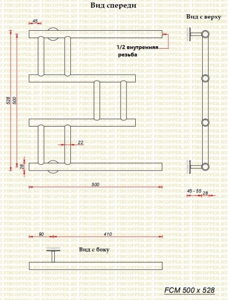Полотенцесушитель Fincopper FCM