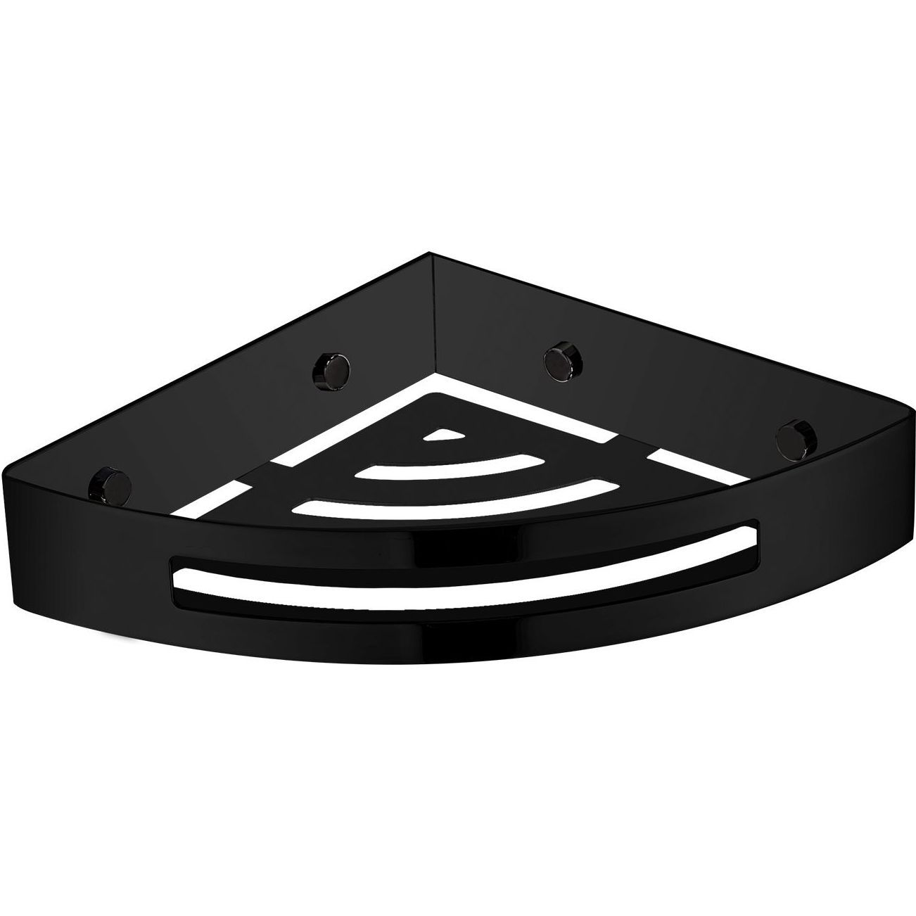 Полка-корзина для душа угловая Omnires Uni, UN10332BL