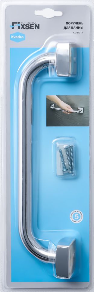 Поручень для ванны Fixsen Kvadro 35 см, FX-61317B