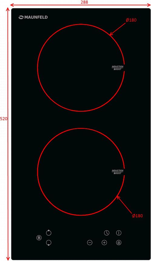 Индукционная варочная панель Maunfeld EVI.292-BK