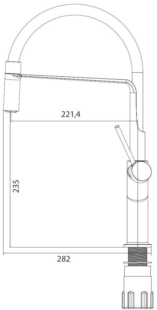 Смеситель для кухни Omnires Vita, VI6350BLCR