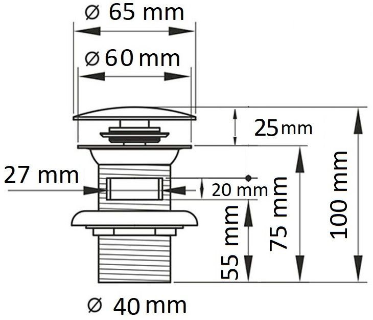 Донный клапан CeramaLux, RD003