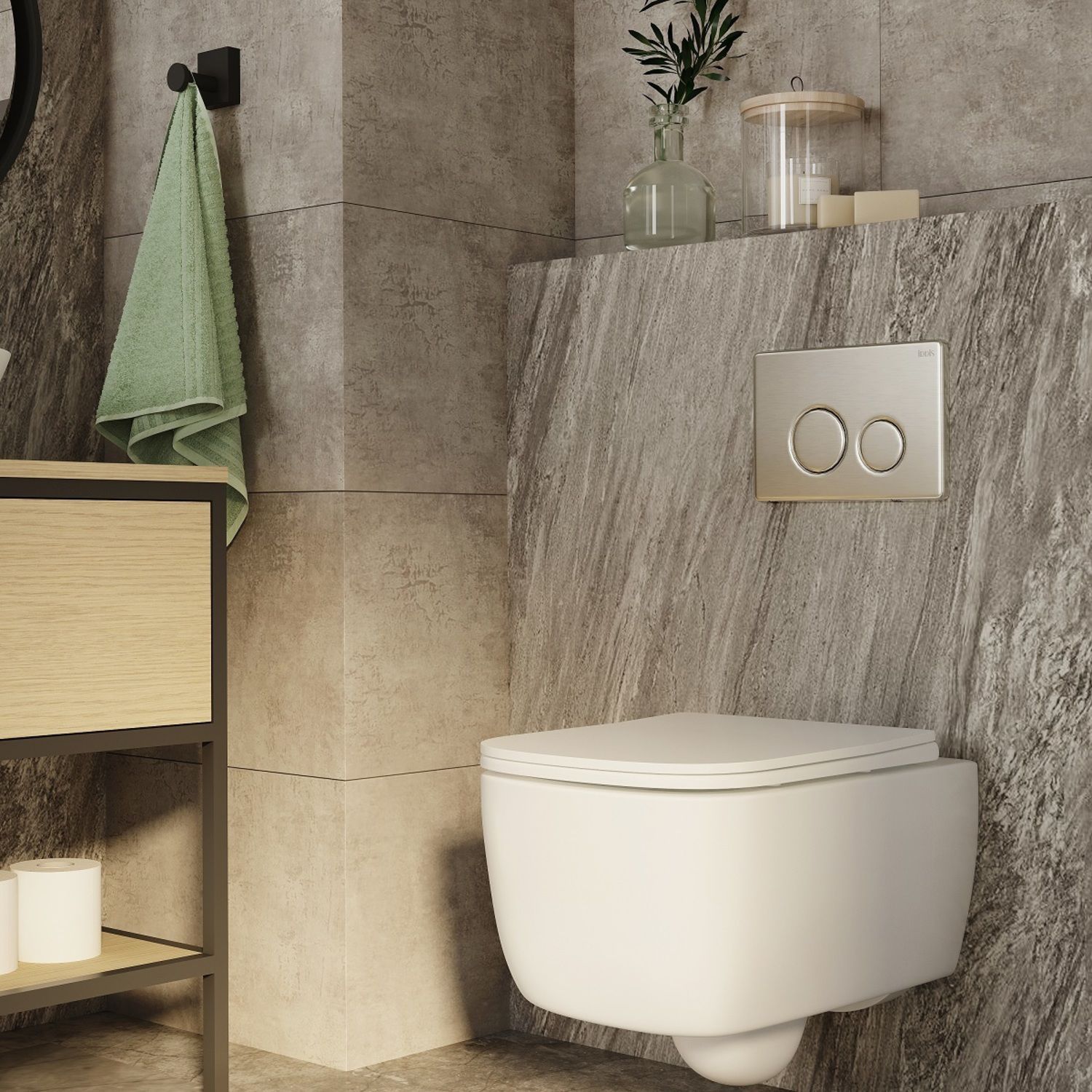 Клавиша смыва универсальная, нержавеющая сталь, Iddis Unisteel 010, UNS10S0i77