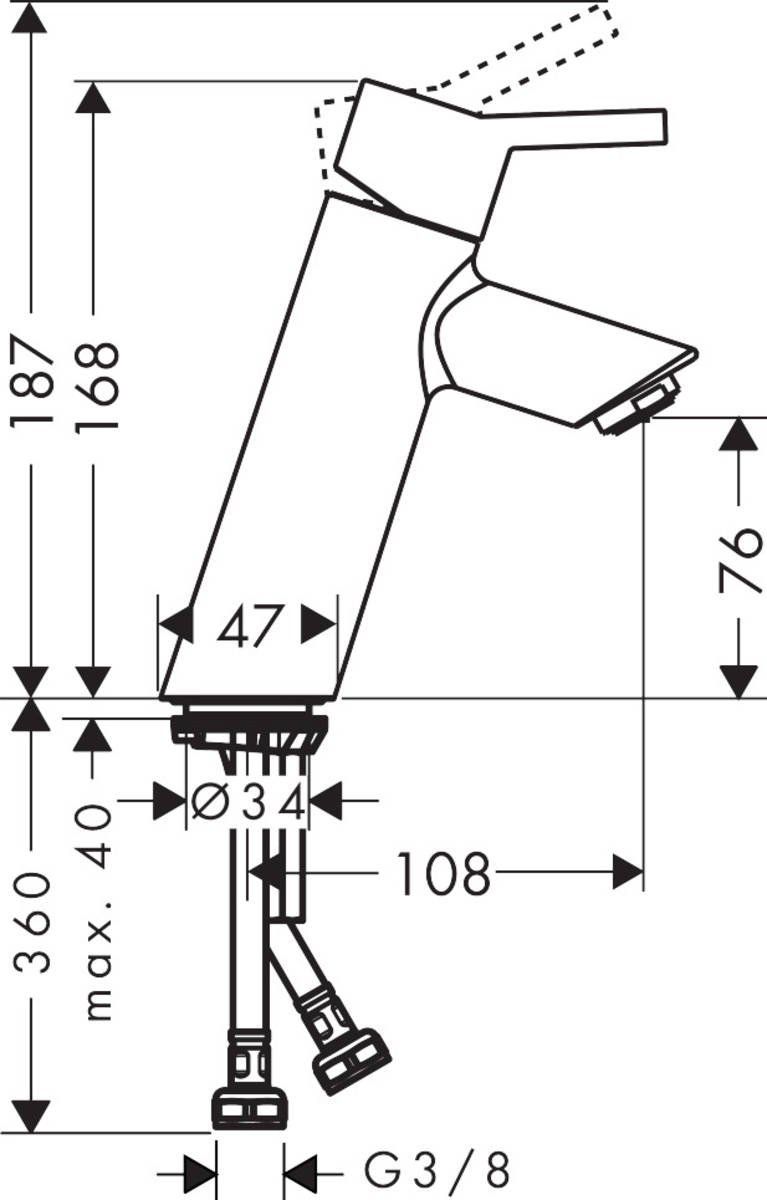 Смеситель для раковины Hansgrohe Talis, 32041000