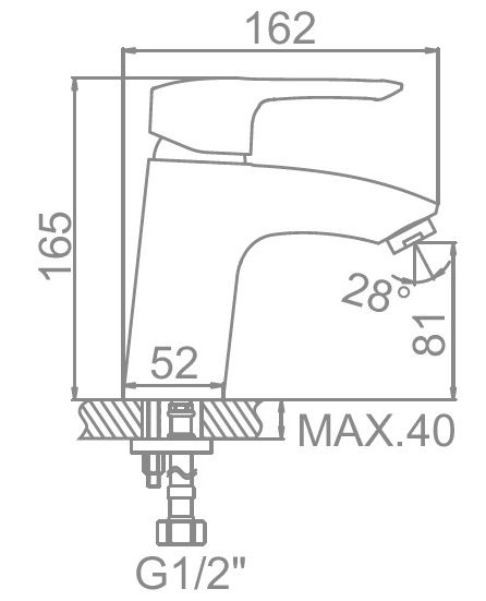 Смеситель для умывальника Ledeme L1025