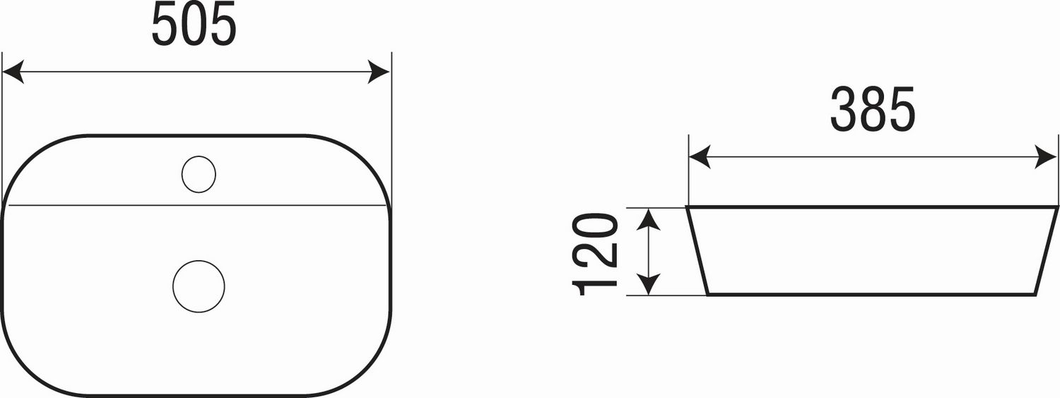 Раковина накладная WeltWasser ELBACH 2202 50.5x38.5