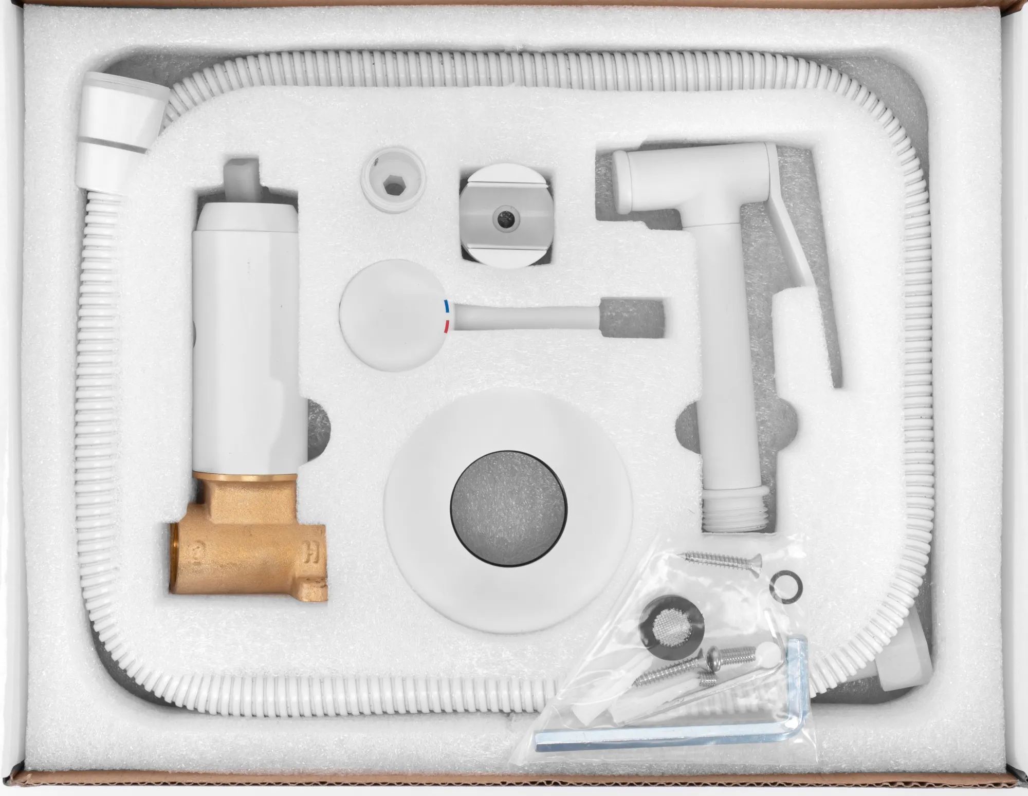Смеситель для биде Rea Lungo Loop White, REA-B0255