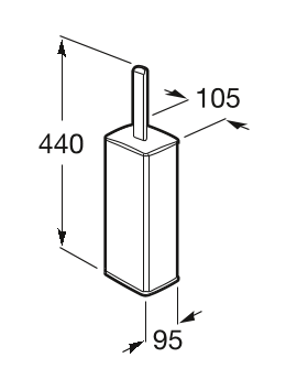 Настенный держатель для туалетной щетки Roca Select, A816305001