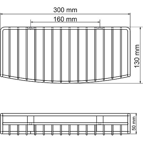 Полка металлическая прямая WasserKRAFT, K-1411