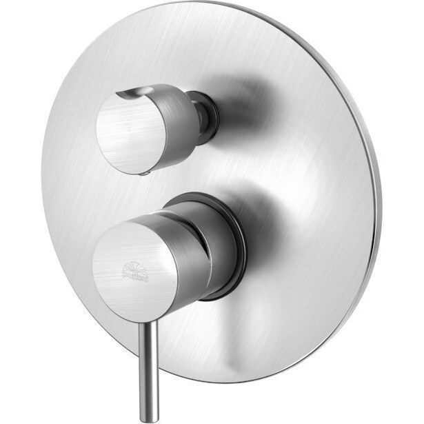 Смеситель встраиваемый на 3 выхода Paffoni Light нержавеющая сталь, LIG019ST