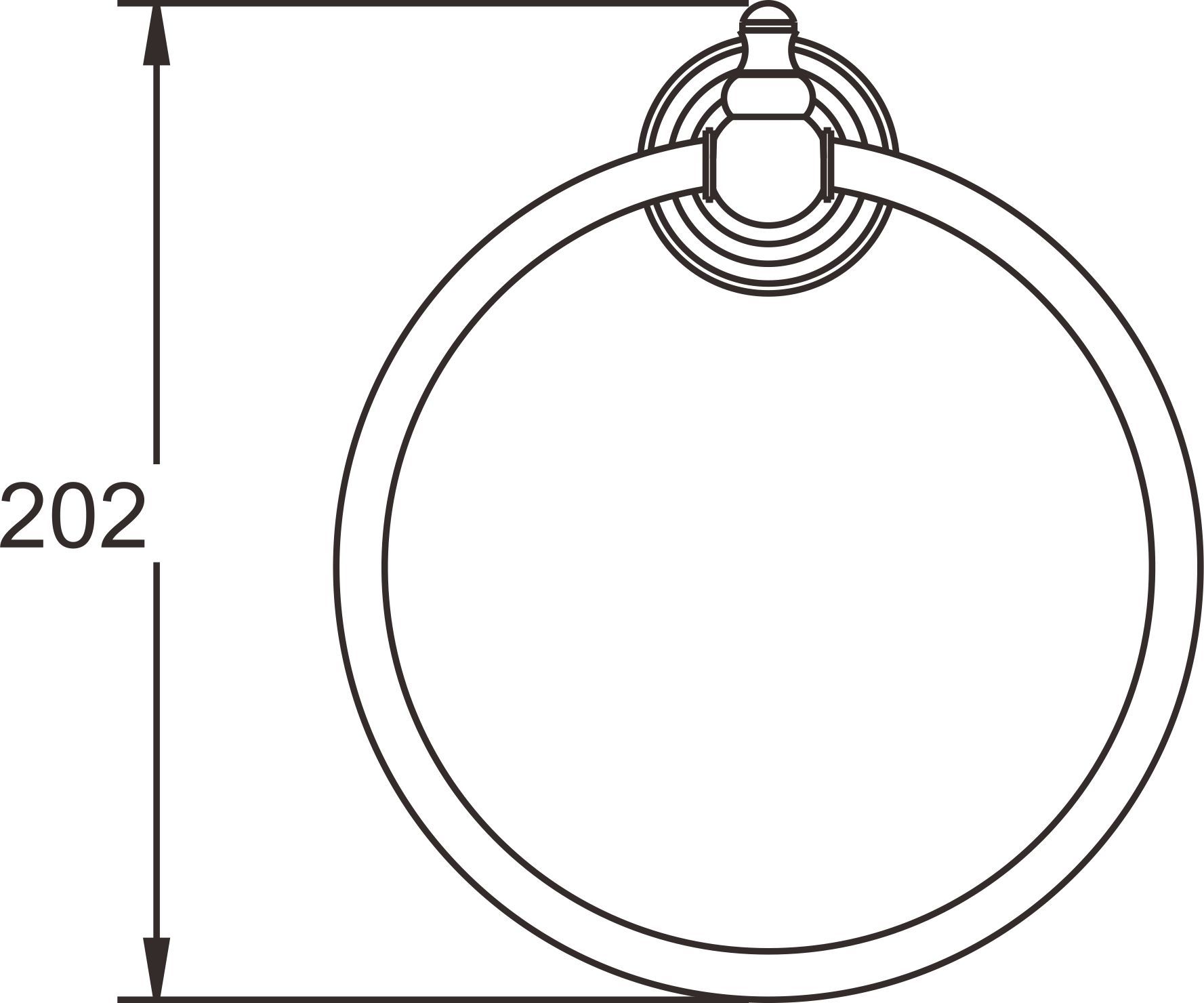 Полотенцедержатель кольцо Rose, RG1106Q