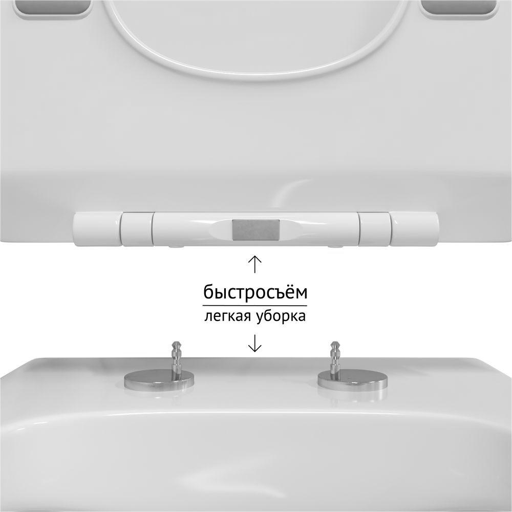 Унитаз подвесной Berges Floe Rimless с тонким сиденьем, 082121