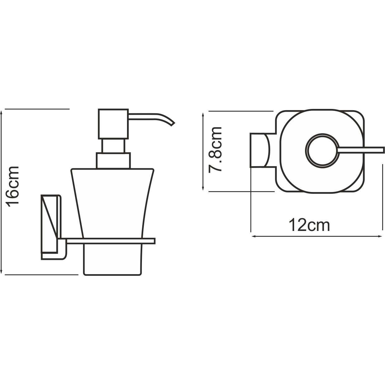 Дозатор для жидкого мыла WasserKRAFT Exter, K-5299