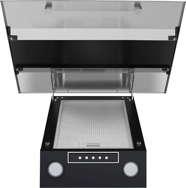 Кухонная вытяжка Maunfeld Bridge 60 нержавеющая сталь/черное стекло