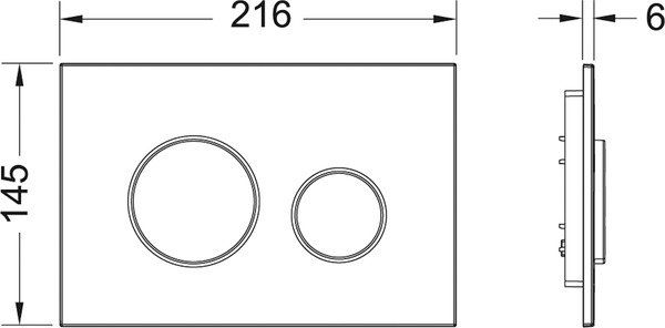 Пластиковая кнопка смыва унитаза TECEloop, цвет белый, хром глянцевый, 9240627