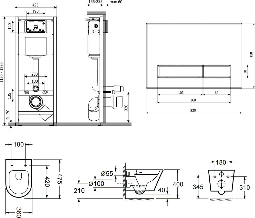 Комплект 6 в 1 Lavinia Boho Relfix Biore Compacto Rimless, 75110139