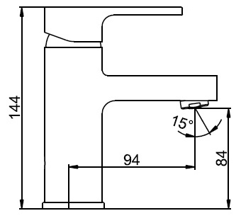 Смеситель для умывальника Ledeme L1055