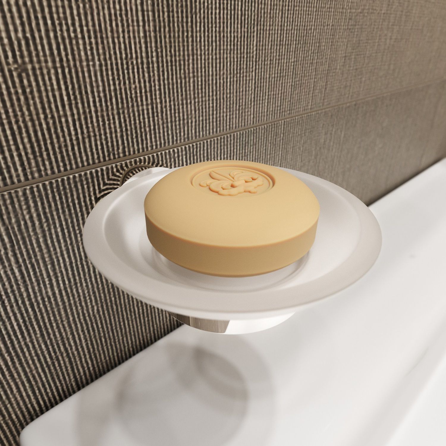 Мыльница, матовое стекло, сплав металлов, Iddis Sena, SENSSG0i42