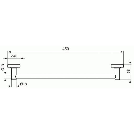 Полотенцедержатель 45 см Ideal Standard IOM Black, A9117XG
