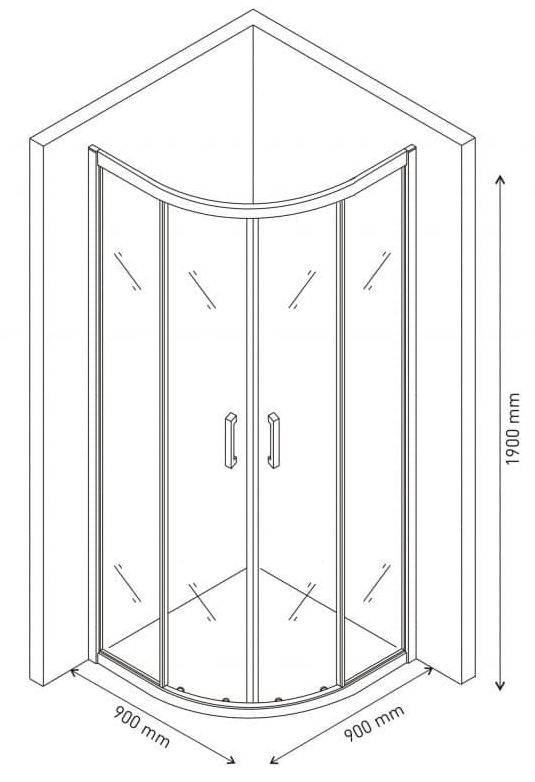 Душевой уголок Berges Solo R 90x90, 061108