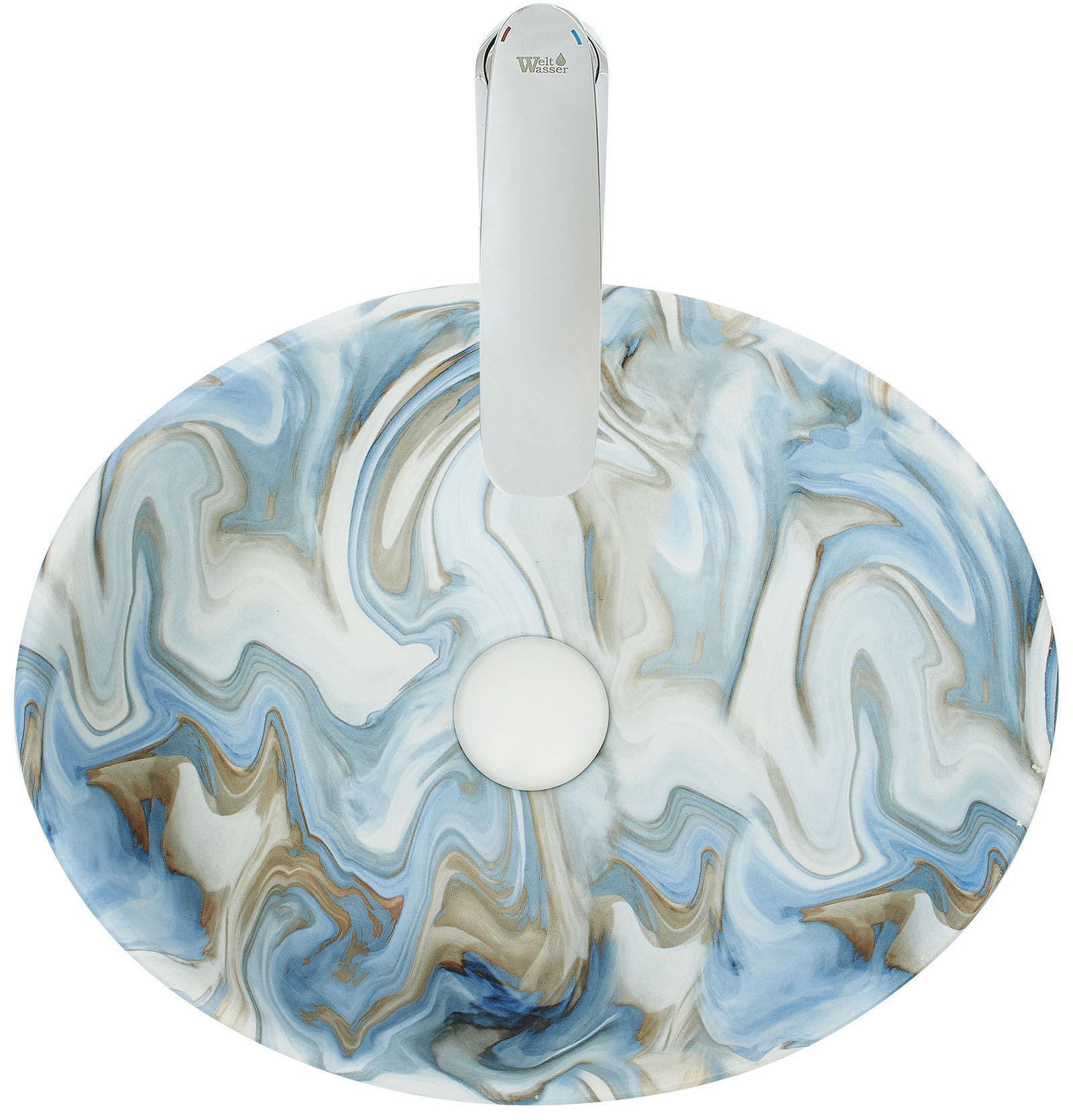 Раковина накладная WeltWasser ELBACH 3078 M814 41.5x33.5