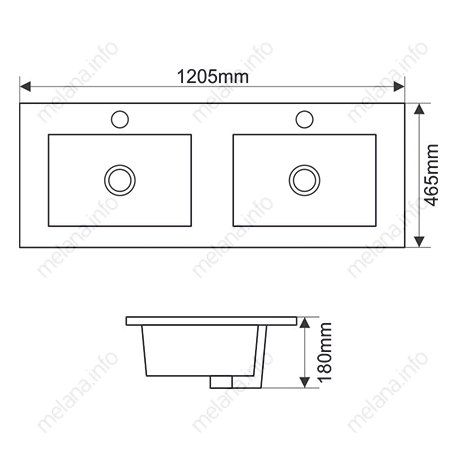 Раковина двойная Melana MLN-9120ED, 9120ED-805
