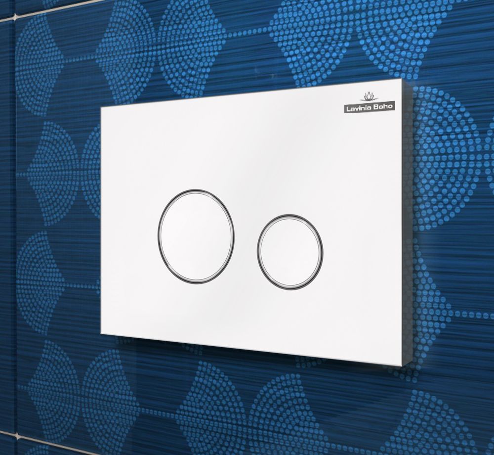 Стеклянная клавиша смыва Lavinia Boho RelFix, 3805004W