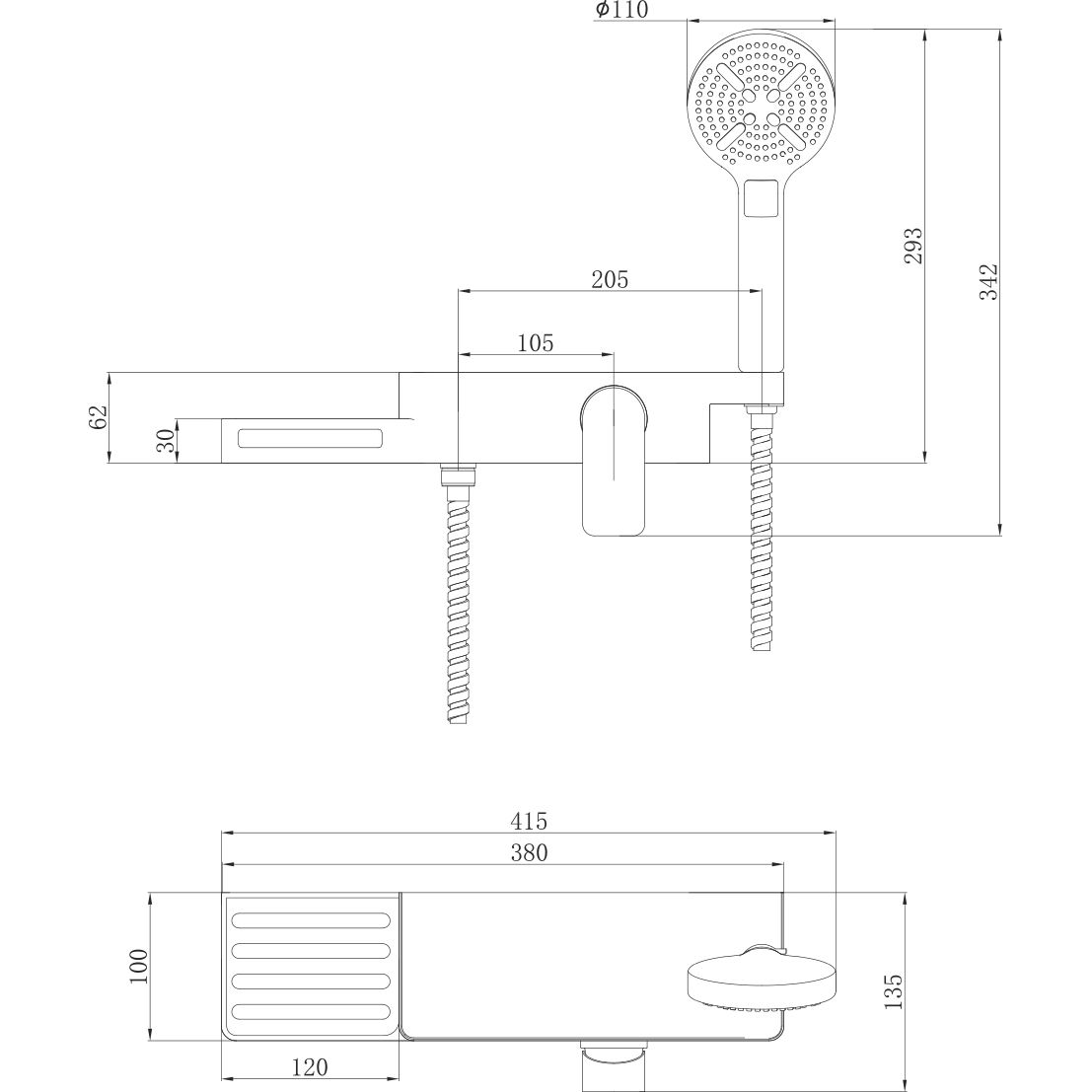 Смеситель для душа Lemark Unibox, LM6903CW