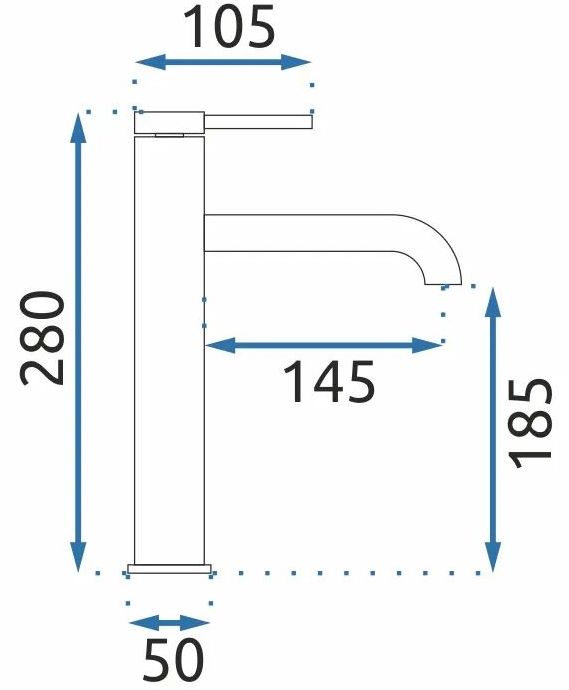 Смеситель для умывальника высокий Rea Spot L.Gold, REA-B2015