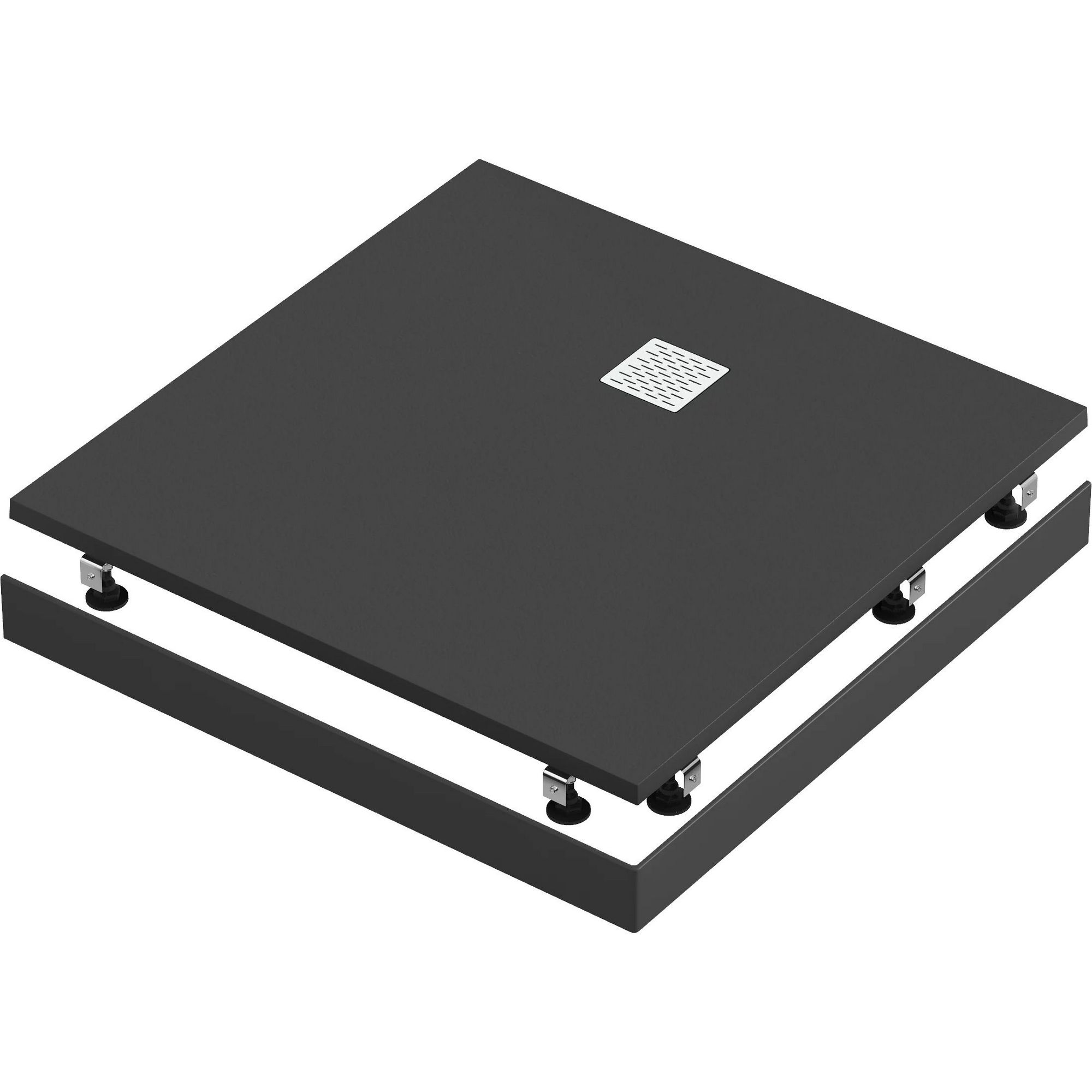 Мраморный душевой поддон Good Door Essentia CR черный