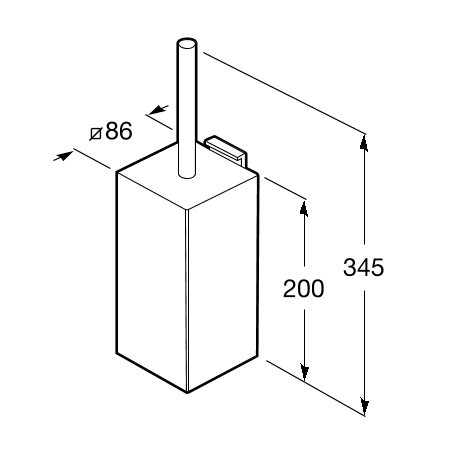 Настенный держатель для туалетной щетки Roca Rubik, A816851001