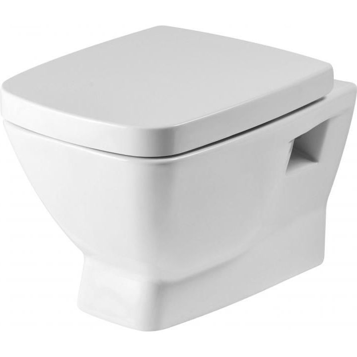 ПЭК Santek Нео, кнопка смыва белая, тонкое сиденье дюропласт Soft Close, 1.WH30.2.463