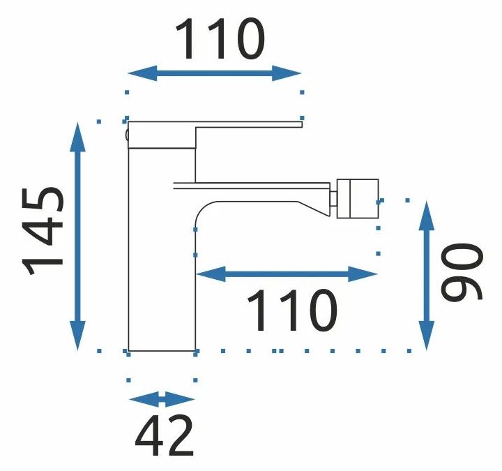 Смеситель для биде Rea Storm Gold, REA-B9982