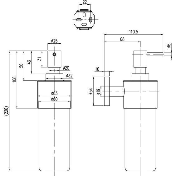 Дозатор для мыла Villeroy & Boch Elements, TVA15100700061