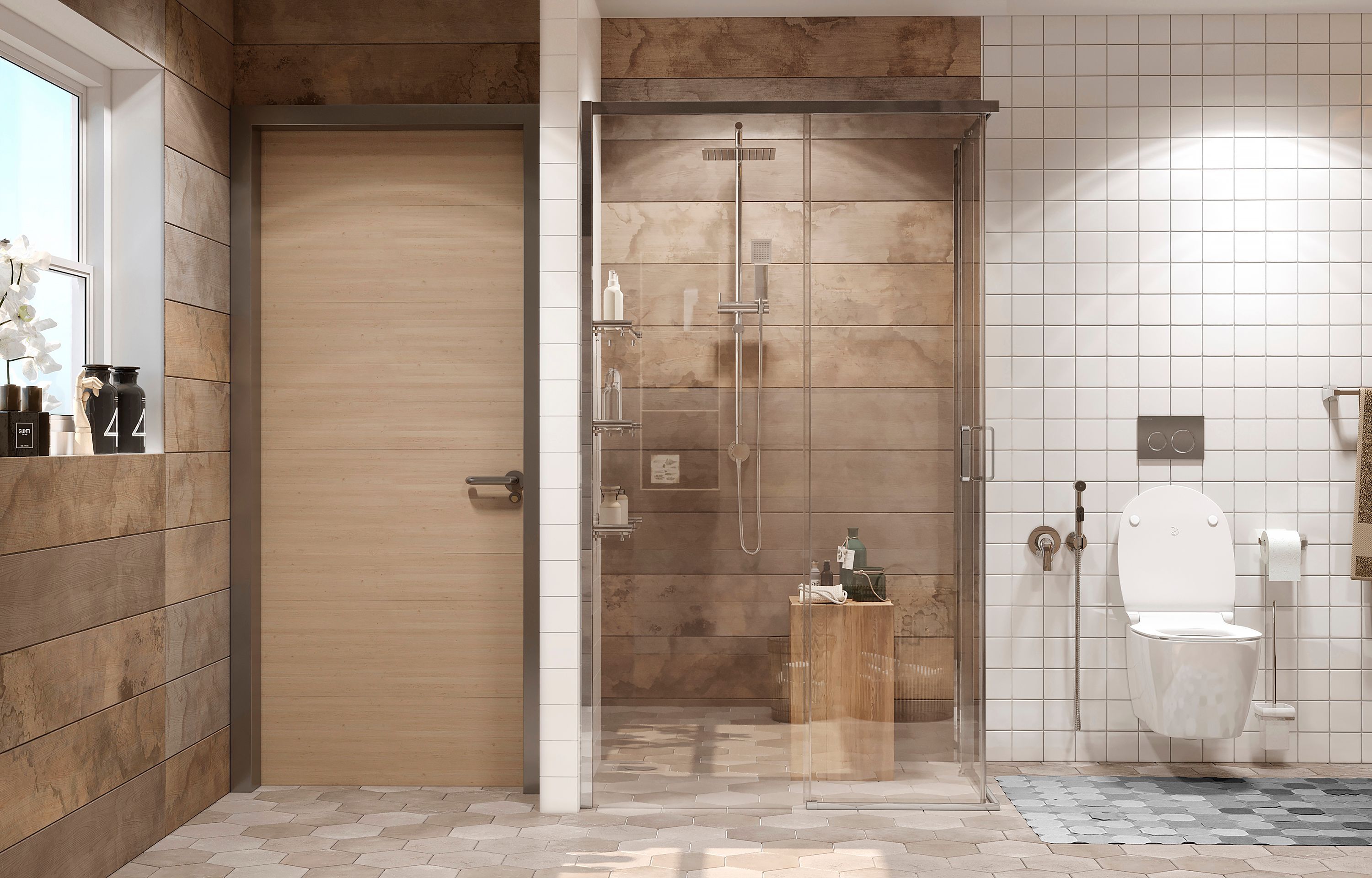 Прямоугольное душевое ограждение Ambassadro Queen 11011106L