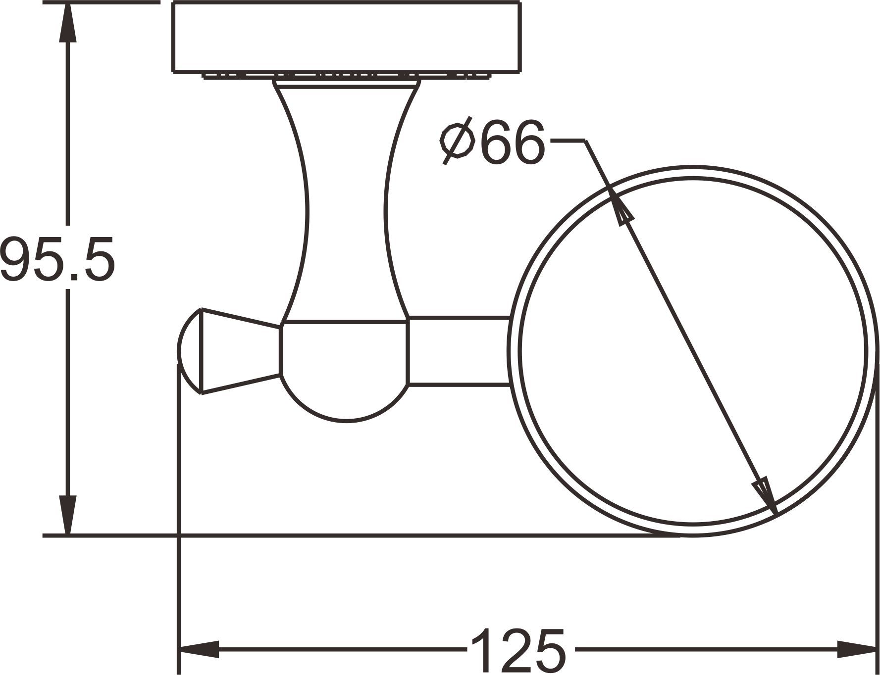 Ерш для унитаза Rose, RG1000Q