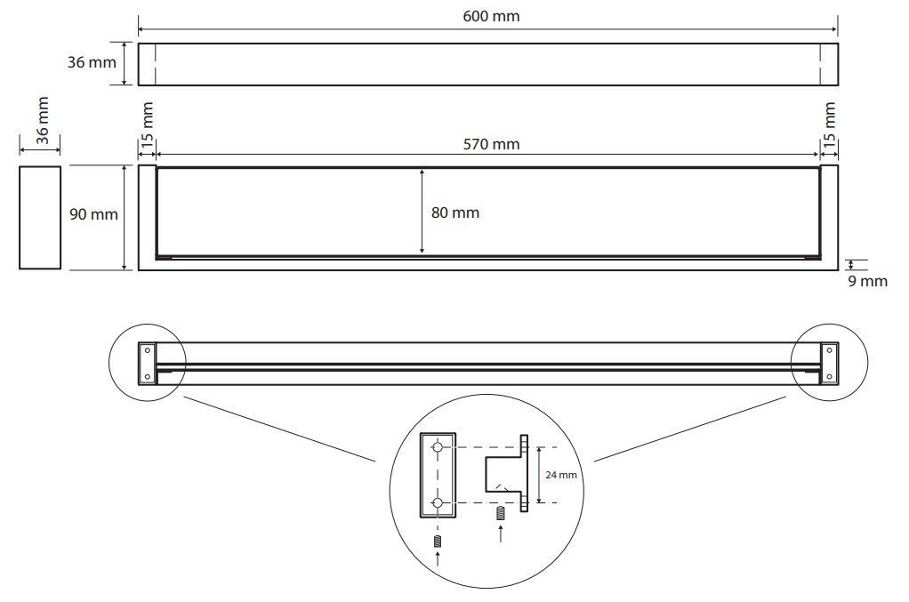 Полка стеклянная 60 см Bemeta Gamma, 145802312