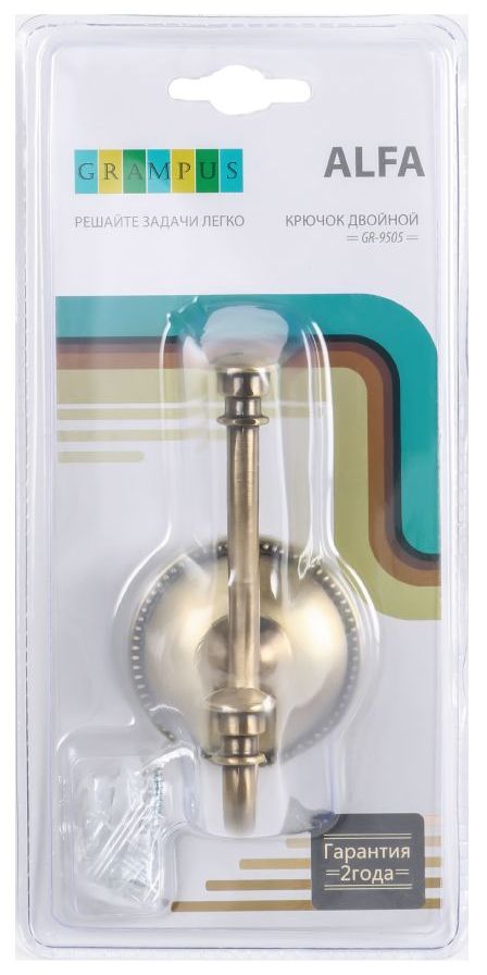 Крючок двойной Grampus Alfa, GR-9505