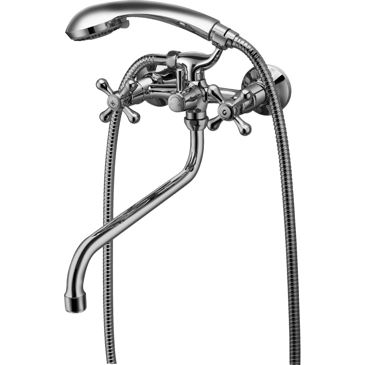 Смеситель универсальный с круглым изливом 300 мм Lemark Promotion, LM6041C