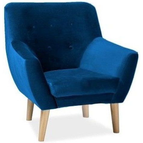 Кресло Signal Nordic 1 Velvet Bluvel 86 синий, NORDIC1V86