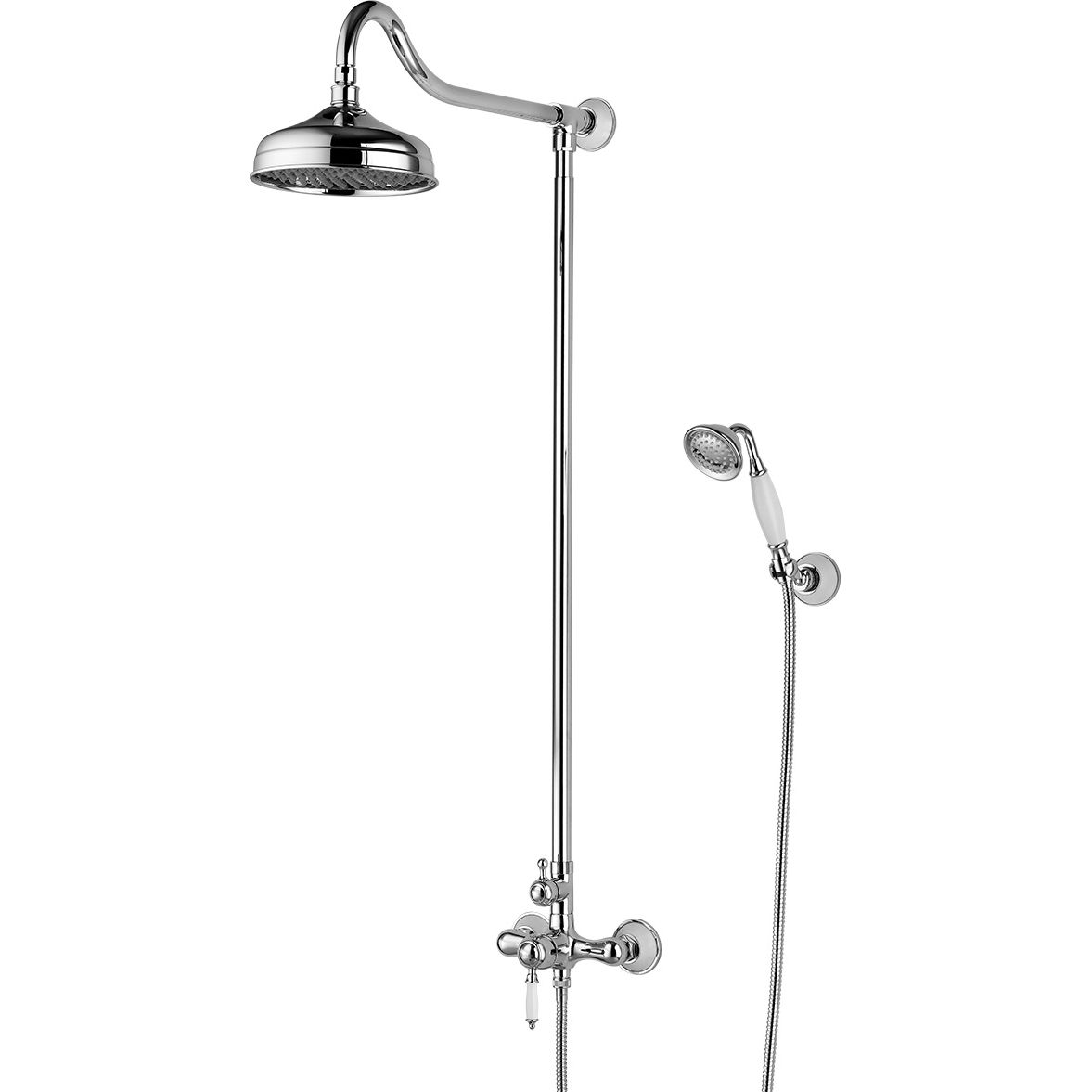 Смеситель для душа с верхней душевой лейкой и 1-функциональной лейкой Lemark Villa, LM4860C