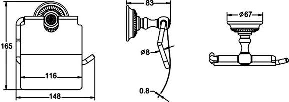 Держатель туалетной бумаги Rose, RG1405Q