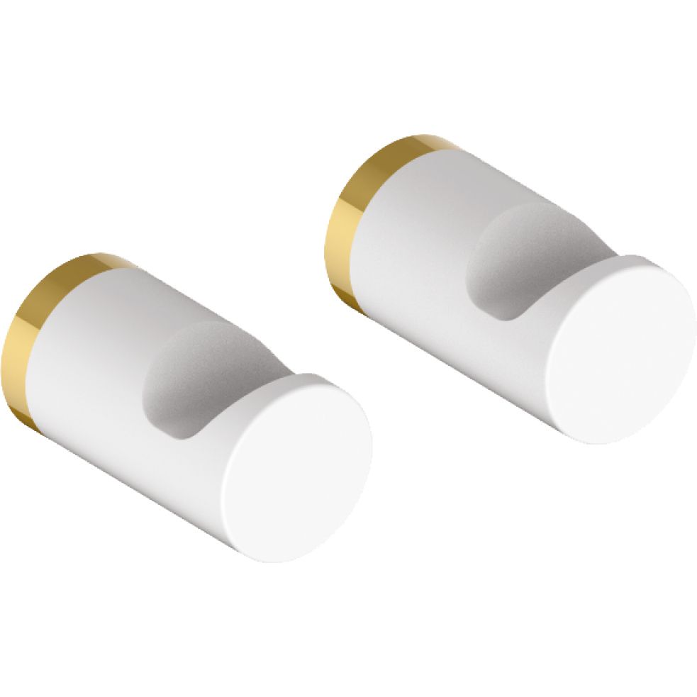 Комплект одинарных крючков, сплав металлов белый матовый с желтым золотом, Iddis Petite, PET2SY1i41