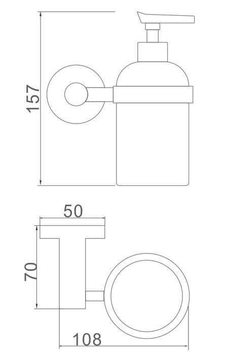 Дозатор настенный (черный) Ledeme L71727B
