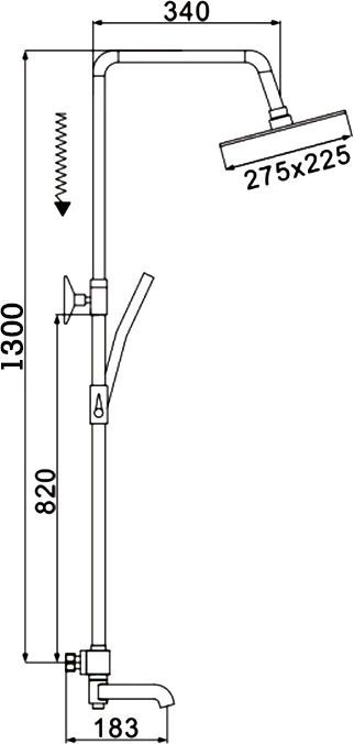 Душевая система Rose, R3536H